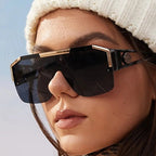 Oversized Shield Square Sunglasses - Honto Fashion