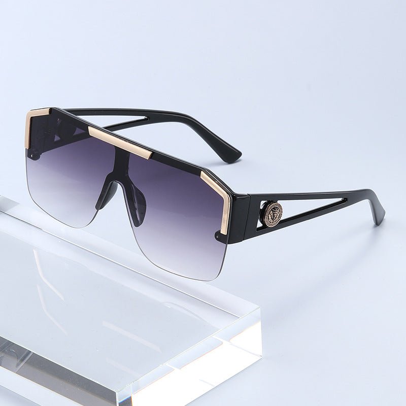 Oversized Shield Square Sunglasses - Honto Fashion