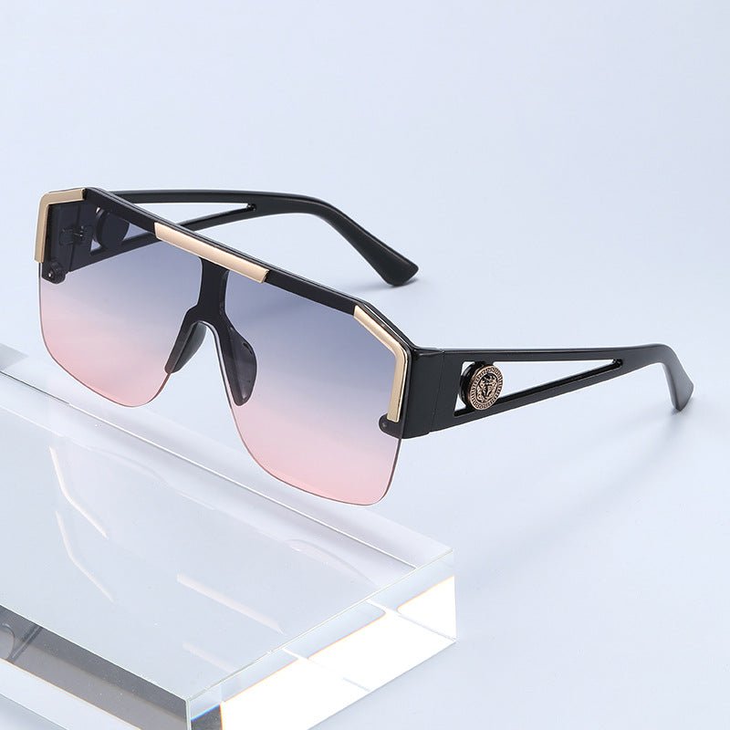Oversized Shield Square Sunglasses - Honto Fashion