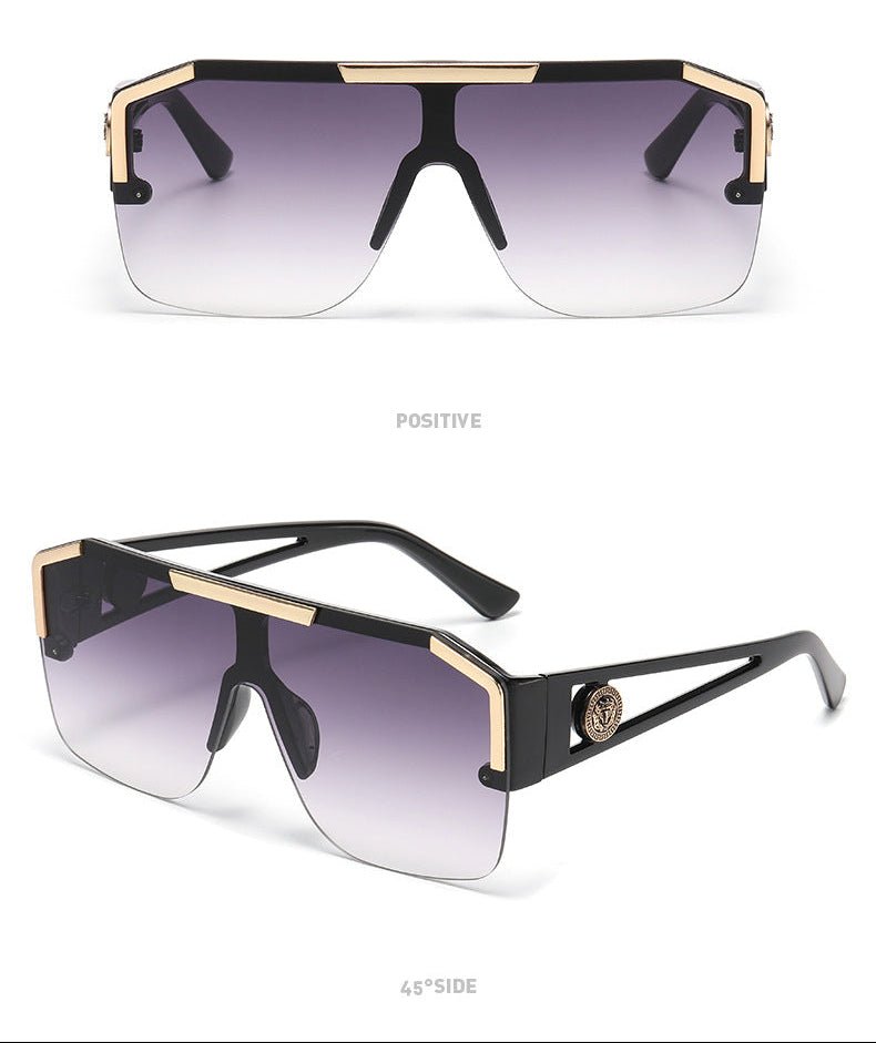 Oversized Shield Square Sunglasses - Honto Fashion