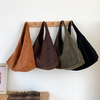 Oversized Suede Hobo Tote Bag - Honto Fashion