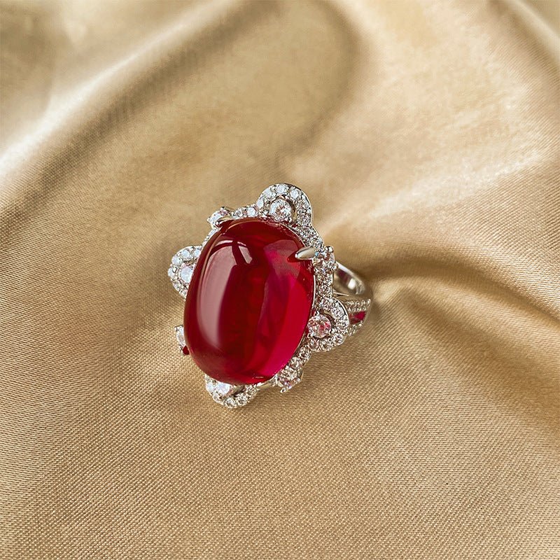 Red Stone Jewelry Set - Honto Fashion