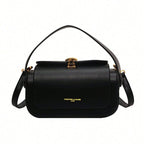 Structured Leather Box Bag - Honto Fashion