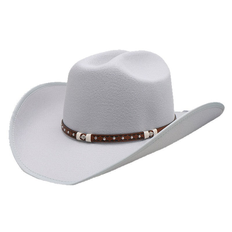 Wide Brim Western Cowboy Hat - Honto Fashion