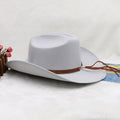 Wide Brim Western Cowboy Hat - Honto Fashion