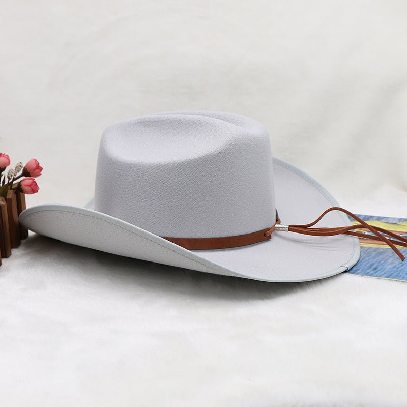 Wide Brim Western Cowboy Hat - Honto Fashion