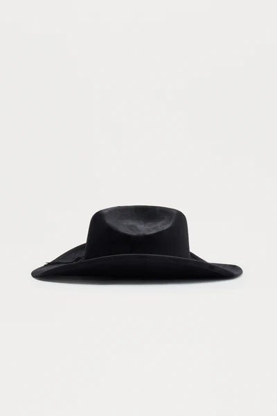 Woolen Cowboy Hat with Bull Head - Honto Fashion